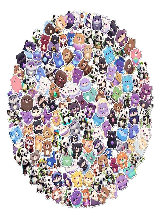 EXO DECOR Animal Bear Stickers - 180 PCS Beautiful Bear Aesthetic Stickers for Laptops, Guitars, Phones, Pads, Skateboards, Bicycles, Motorcycles, Helmets - Waterproof_1040 B - Image 1